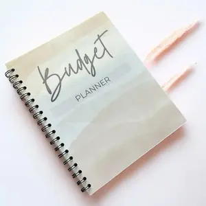Budget Planner - Monthly Spread with Bullet Points, Ideal for Tracking and Planning, Spiral Binding Design, Easy to Use & Customizable