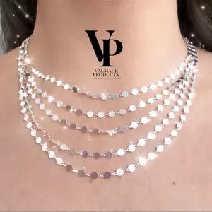 Italy 925 Silver Cascade Layered Disc Necklace - Nova Grace