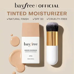 bayfree Glow Skin Tinted Facial Moisturizer with SPF 30 Sunscreen - Hydrating, Sheer Coverage, Long-Lasting Moisture, Buildable Flawless Natural Finish, Vegan Korean Beauty Product for Sensitive Skin