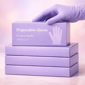 1000 Disposable Purple Nitrile Gloves, 4.6 Mil, Soft Touch, Powder-Free Like Latex, Ideal for Eyebrow Tattooing, Hairdressing, Handicrafts, Pet Playing, Dishwashing, Daily Home Cleaning, Practical Household Goods, Violet, Lavender, Lilac, Top Choice