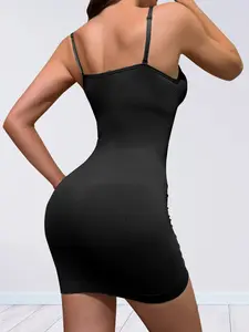 Women's Shapewear Slips for Under Dresses, Full Slip Body Shaper, Sexy Lounge Slip, Low Back Ribbed Bodycon, Party Wear Undergarment, Fit