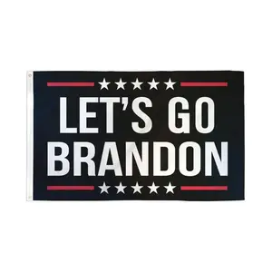 Let's Go Brandon 3x5ft Dye-Subbed Polyester Banner, Bold Print, Header Tape, Festive Home & Party Decor Backdrop Supply