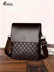 Father's Day Gifts, Men's Business Fashion Crossbody Bag, Casual Solid Color Shoulder Bag for Daily Used, Trendy Versatile High-quality Daily Commuting Bag, Fashionable Shoulder Bag