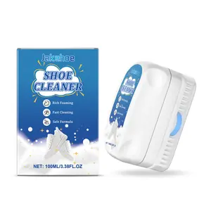Jakehoe Sneaker Cleaner Foam White Shoes Stain Remover Quick Drying No Damage with Brush