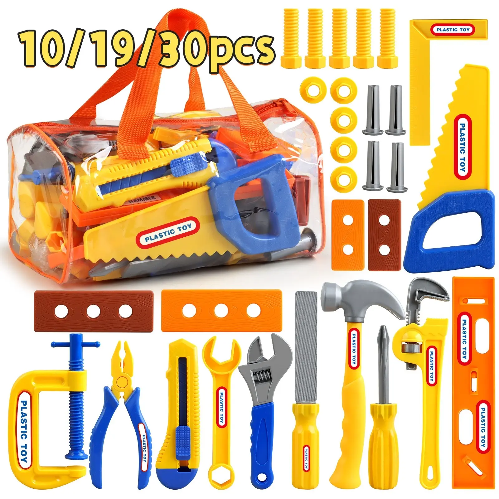 Multi-Function Pretend Play Tool Box Set, Multi Activity Playset, Realistic Tools Kids Toy, Interactive Home Play for Boys & Girls, Birthday Gift Idea, Durable