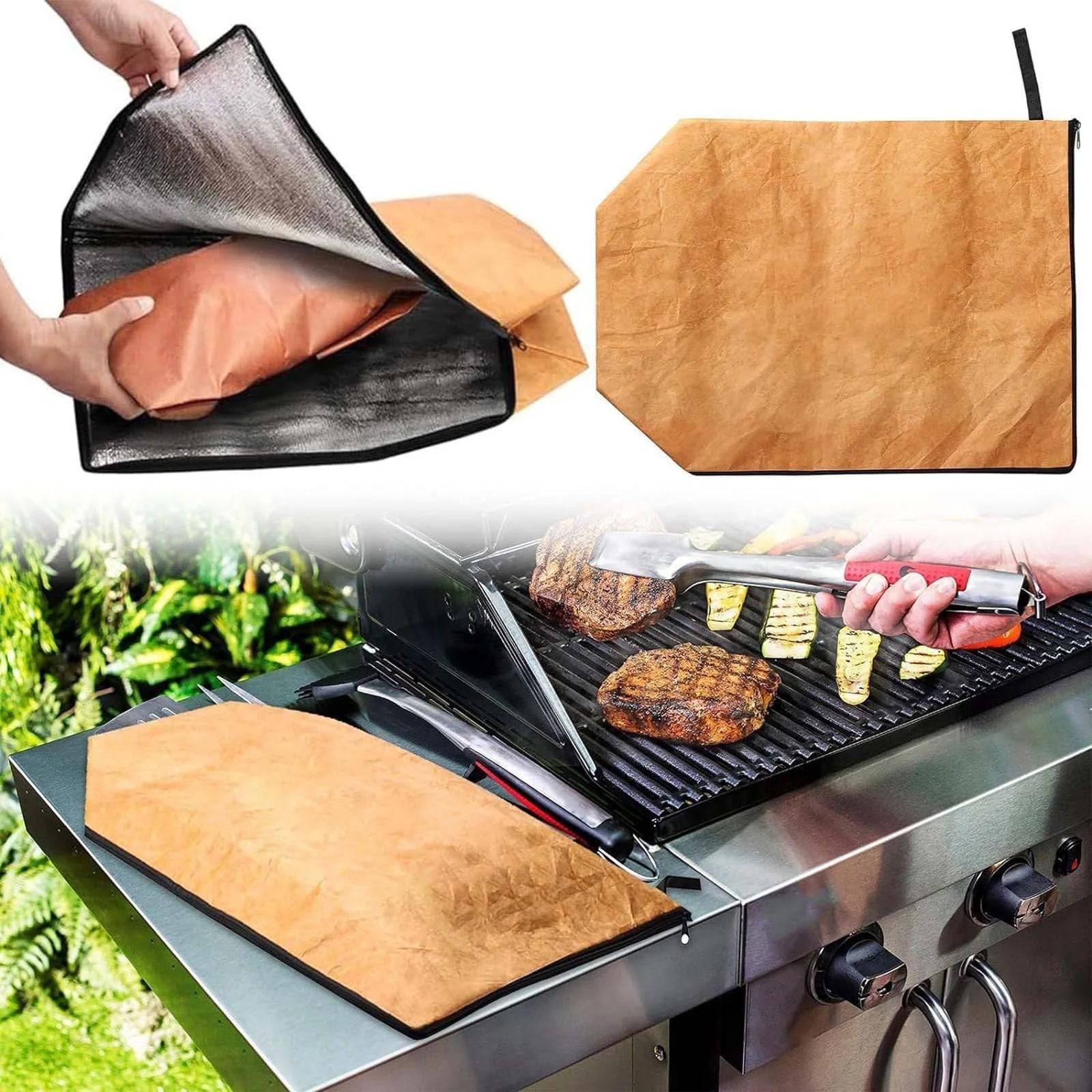 BBQ Meat Resting Blanket – Heat Insulated Foil Bag for Juicy Meat, Keeps BBQ Warm & Tender