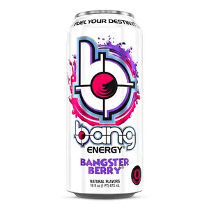 Bang Energy Drink Bangster Berry 16 fl oz 2PK Fueled by Flavor 0 Sugar 0 Calories 0 Carbs Perfect for Workouts Beverage Fruit Sport 300mg Caffeine Zero Sugar