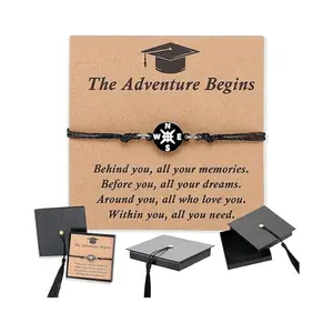 Graduation Gift for Women/Men, Kindergarten Class of 2026, Cool High School/College Graduation Gifts, Primary School Grades 5 & 8, Bracelet for Teenage Girls/Boys, Women’s Accessories, Card Included, Middle School Nurse, Boss Lady, Student, Adjustable Ban