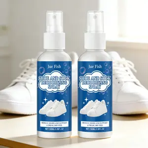 2-Pack Shoe Deodorizer Spray (100ML Each), Freshen Up Sneakers and Sports Shoes, Effective Odor Removal, Refreshing Scented Spray, Portable Travel Size, Shoe Deodorant