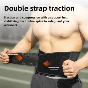Fitness Waist Support Belt - Compression Lumbar Brace for Basketball Squats & Weightlifting with Double Pressurization & 8 PE Strips for Enhanced Lumbar Support Home Gym Equipment Neopren Dumbbell weights dumbbells