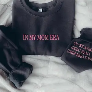 In My Mom Era Crewneck Casual Cotton Women's Top Hoodie & Sweater