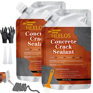 Concrete Crack Filler,2 Pack Cement Crack Sealant, High Elasticity Crack Filler Repair Sealer, Self Leveling Waterproof Caulking Glue Sealing for Concrete Driveway,, Sidewalk (Grey)