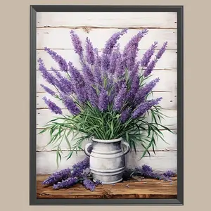 Lavender Pattern DIY Diamond Arts Colorful Painting Kit without Frame, DIY 5D Diamond Arts Colorful Painting Kit, Wall Art Decor for Home Bedroom