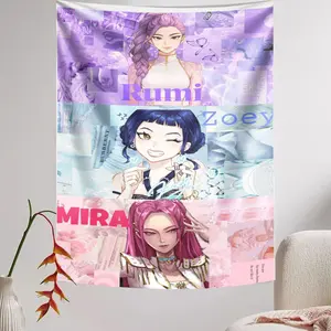 Cute Anime Wall Tapestry, Sweet and Adorable Style, Perfect for Living Room Bedroom Dormitory, Home Decor, Holiday Party Fashion Decoration