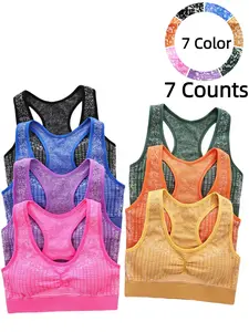 Women's Tie Dye Print Wireless Bra, Soft Comfortable Breathable Backless Bra, Women's Lingerie Underwear for Daily Wear