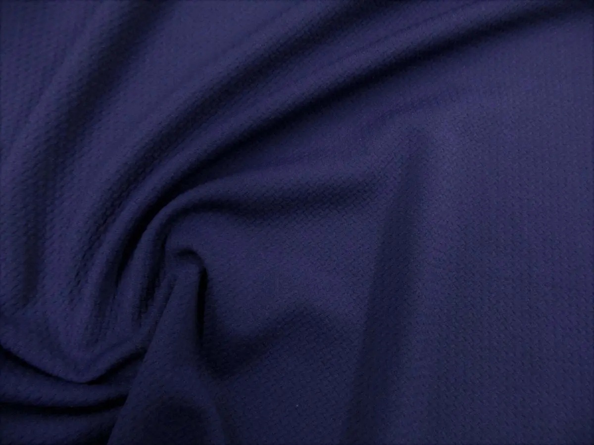 Bullet Textured Liverpool Fabric 4 way Stretch Navy S37