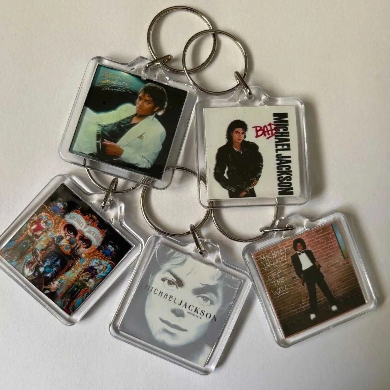 Michael Jackson Album Keychains