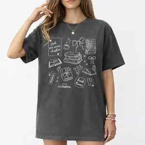 Comfort Colors Just One More Chapter Shirt, Book Lover Graphic Tee, Coquette Reading Shirt