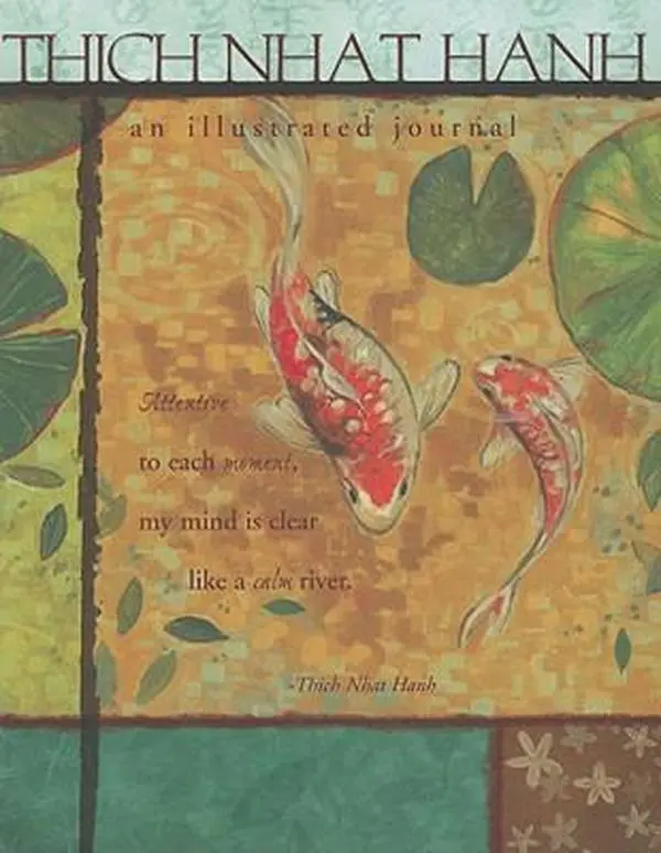 Used Thich Nhat Hanh Illustrated Journal JTNH04 - Hard Cover, High-Quality Opaque Paper, 7 x 8.5 Inches, Full-Color Illustrations, English Literature Book