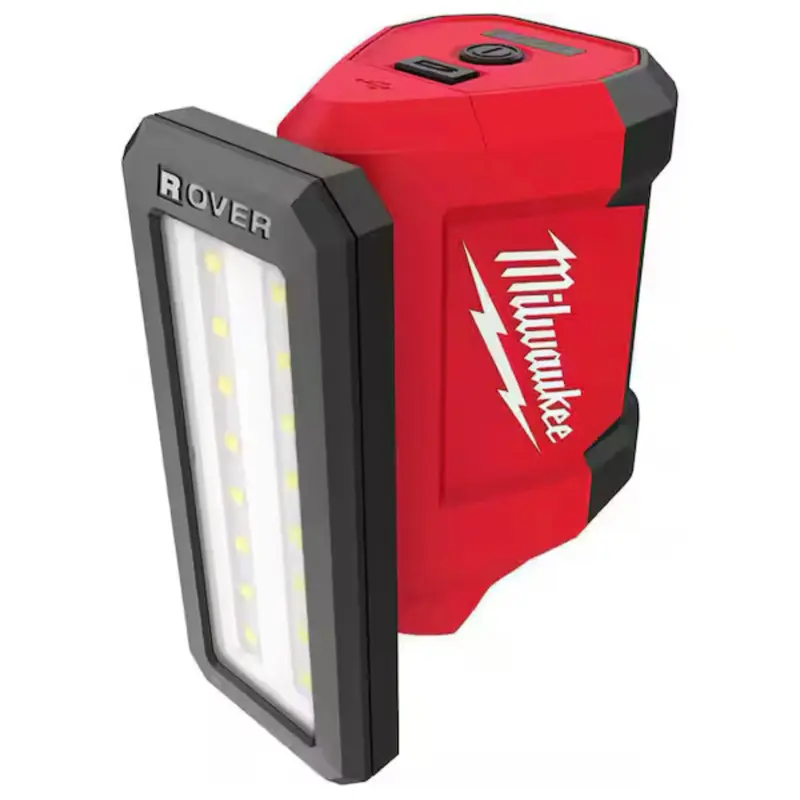 Milwaukee M12 ROVER Portable Rechargeable LED Flashlight - Service & Repair Flood Light with USB Charging, Safety Glasses, High-Lumen Headlamp Torches (Tool Only, No Battery-Powered Unit Included), Led Portable Torches, No Battery Included
