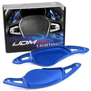 iJDMTOY Sports Blue CNC Billet Aluminum Large Paddle Extensions For BMW 3 4 5 7 Series X3 X4 X5 X6 (Gxx Chassis)