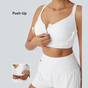 Halara SpeedWave™ Medium Support Push Up Zipper Adjustable Buckle Quick Dry Running Sports Bra