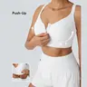 Halara SpeedWave Medium Support Push Up Crisscross Backless Zipper Adjustable Buckle Quick Dry Running Sports Bra