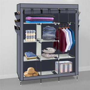 Maximize Your Space! 69" High-leg Non-woven Fabric Assembled Cloth Wardrobe - Quick & Easy Setup for Clutter-Free Living