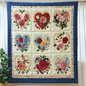 Floral Pattern Patchwork Quilt, Patchwork Quilt Kit, Patchwork Bedding Supplies, Comfortable Home Decor, Durable Quilt Kit, Floral Print Quilt