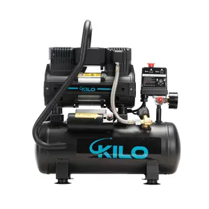 Oil Free Air Compressor 2 Gallon 1.0HP Max.115 PSI Pressure 65dB Ultra Quiet for Auto Repair, Tire Inflation, Spray Painting & Woodwork Nailing