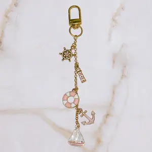 Sailboat, Anchor Purse Charm Keychain, Purse Chain, Bag Charms, Bag Accessories Key Holder, Bridesmaid Gift, Y2K, Boho, Stocking Stuffer