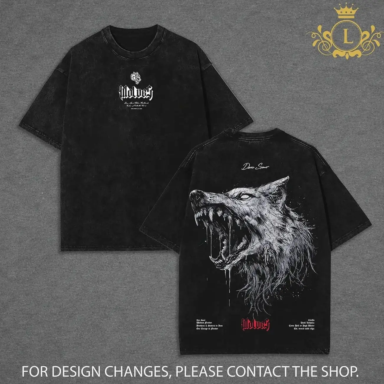 Darc Fenrir "Side By Side" Premium Tee in Black - Gym & Fitness Streetwear American Fitness Graphic Premium Tee Oversized Incredibly Soft 100% Cotton for Everyday Wear OXX