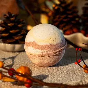 Cinnamon Cream XL 10oz Bath Bomb With Hidden Surprise Mystery Jewelry