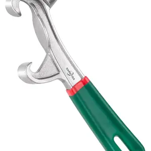 Aluminum Bucket Opener Tool 5 Gallon, 8.5 Inch Non-Slip Rubber Handle Grip, Metal Can Opener Lid Pail Remover Tool for Home Industrial Use