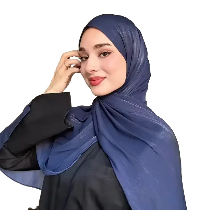 Malaysia Style Silk Satin Hijab – 70x180 Lightweight Chiffon Scarf for Muslim Women