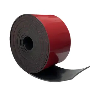 Adhesive Rubber Strips with Adhesive Backing 1/16(.062)" Thick x 2" Wide x 20' Long, Neoprene Rubber Adhesive Strip for Sealing Supports Protection Gaskets