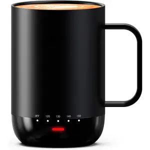 S3 Pro 16oz  Self Heating Coffee Mug, Heated Coffee Mug with AI Auto-Sensing Temperature Control, 120-150? Rechargeable  Mug Warmer, IPX7 ,  for Men Women, Black