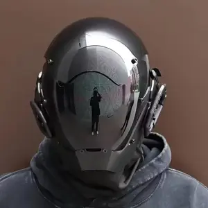 Cyberpunk Future Style Mask with Reflective Eyewear, Lightweight Durable Design for Halloween Cosplay Stage Performance Sci-Fi Gift