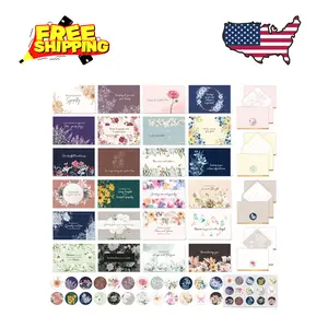 24 Pack 6x4in Assorted Sympathy Cards with Envelopes and Stickers