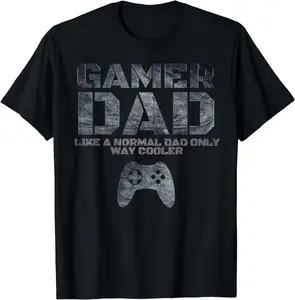 [100% Cotton] Cool Gamer Dad Like A Normal Dad Only Way Better T-Shirt With Controller Design
