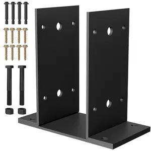 Adjustable 6x6  Base, Heavy-Duty Detachable  Bracket 10-Gauge Steel, Rust-Resistant  Anchor Bracket for Decks, Fences, Mailboxes, Gazebos, Pavilions, 1 count