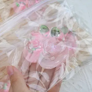 【2025 New】Taba Cat Paw Squeeze Toys, Handmade Tabba Soft Squish Fidget Toy, Portable Sticky Silicone Mochi Cat Paw Sensory Pinch Toy for Stress Relief Adult(Strawberry)