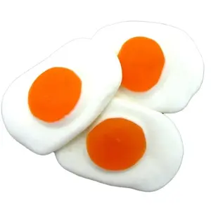Vidal Giant Fried Egg Gummy Candy - Fruity flavored egg shaped gummy candy fun and sweet Snack