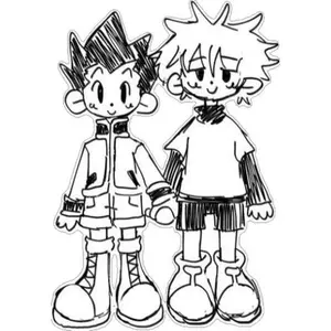 gon and killua cute sticker