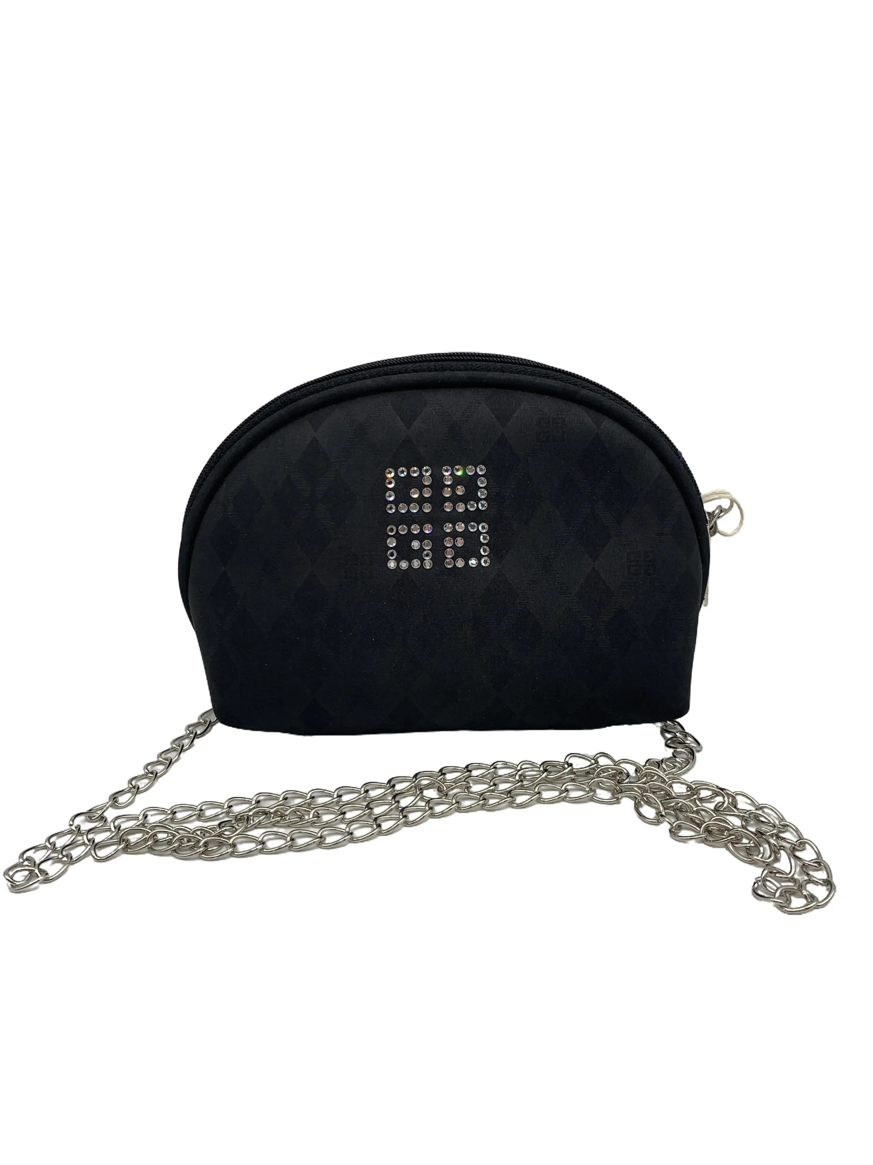Pre-owned GIVENCHY Black Rhinestone Shell Crossbody Pouch/JJ04226426/6426