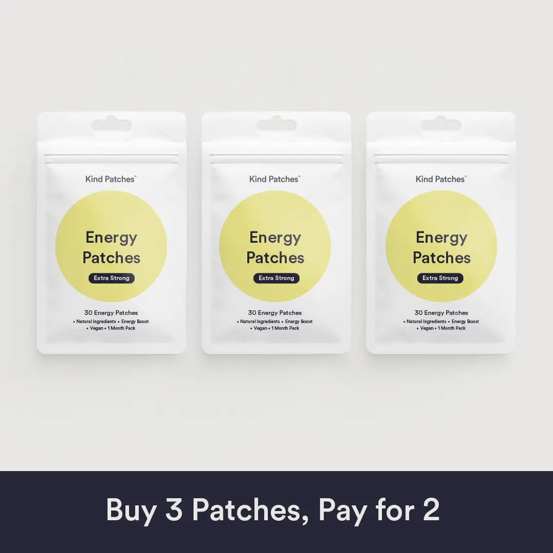 3 Packs of Kind Patches Energy Patches Extra Strong, Natural Ingredient, Caffein...