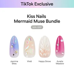 [TikTok Exclusive] Kiss Press On Glue Nails Bundle - Mermaid Muse