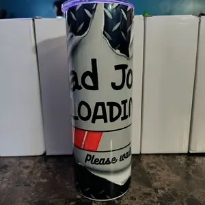 Dad Jokes Loading 20oz Stainless Steel Tumbler with Fun Design and Durable Construction