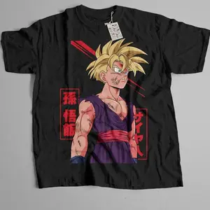 Super Saiyan Warrior Gohan T-shirt, DBZ Apparel for Fans, Anime Tee