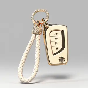 TPU Car Flip Key Case Cover Shell, For Toyota For Auris For Corolla For Avensis For Verso For Yaris For Aygo For Scion TC IM For Camry For RAV4 For Forturner For Hilux